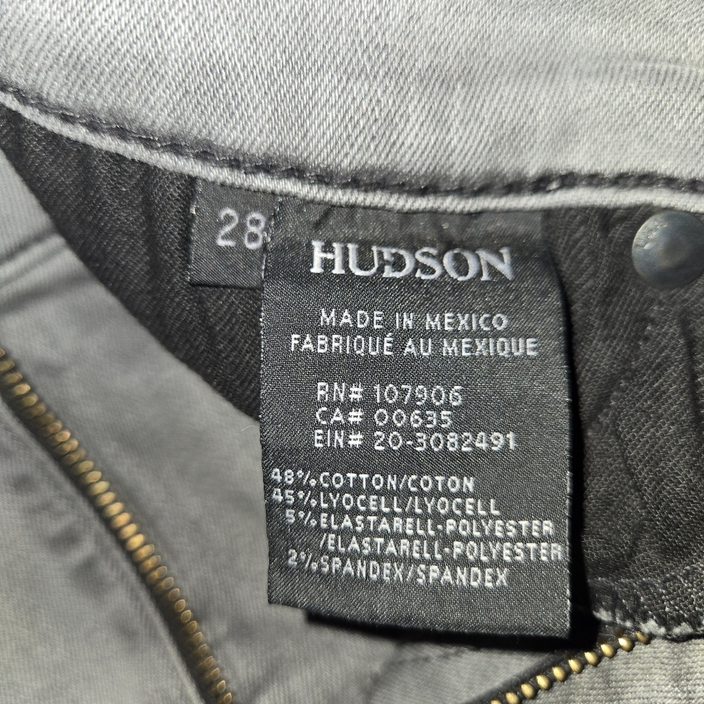 Hudson - Midrise Natalie super skinny jeans - gray size 28 - Picture 4 of 5
